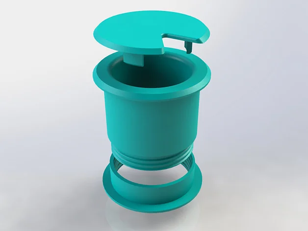 Cable guide/hole for IKEA LACK table (with cap)