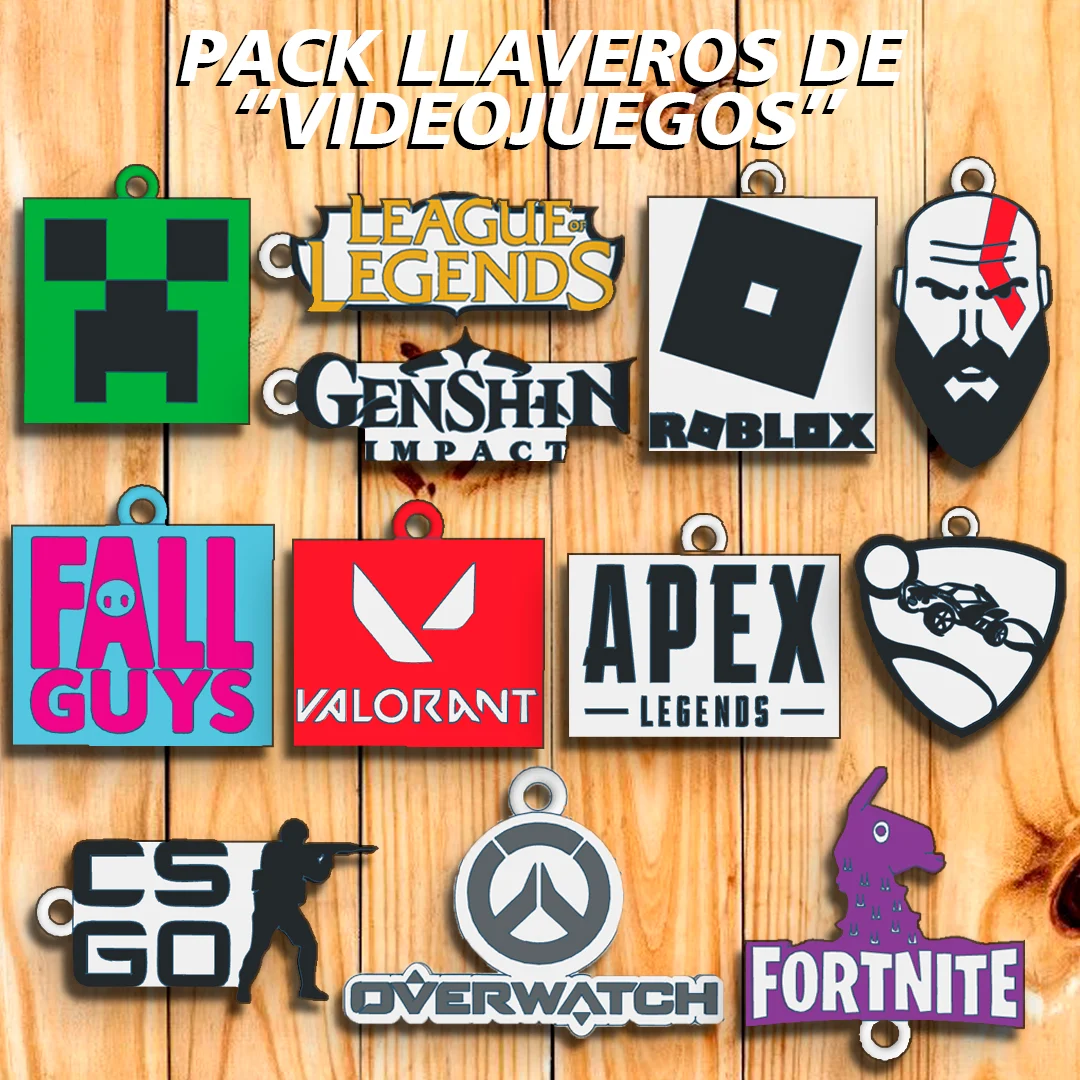 PACK LLAVEROS DE " VIDEOJUEGOS "