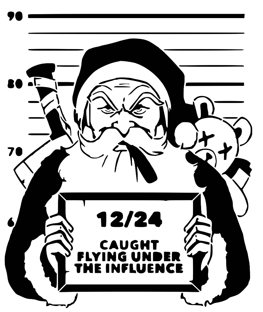 Santa stencil 9