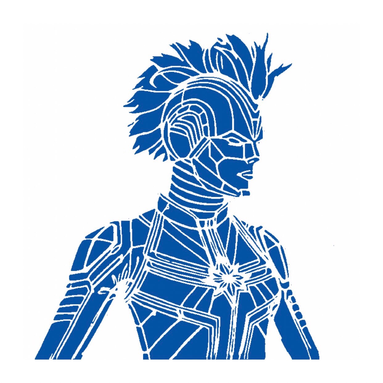 Captain Marvel stencil 2