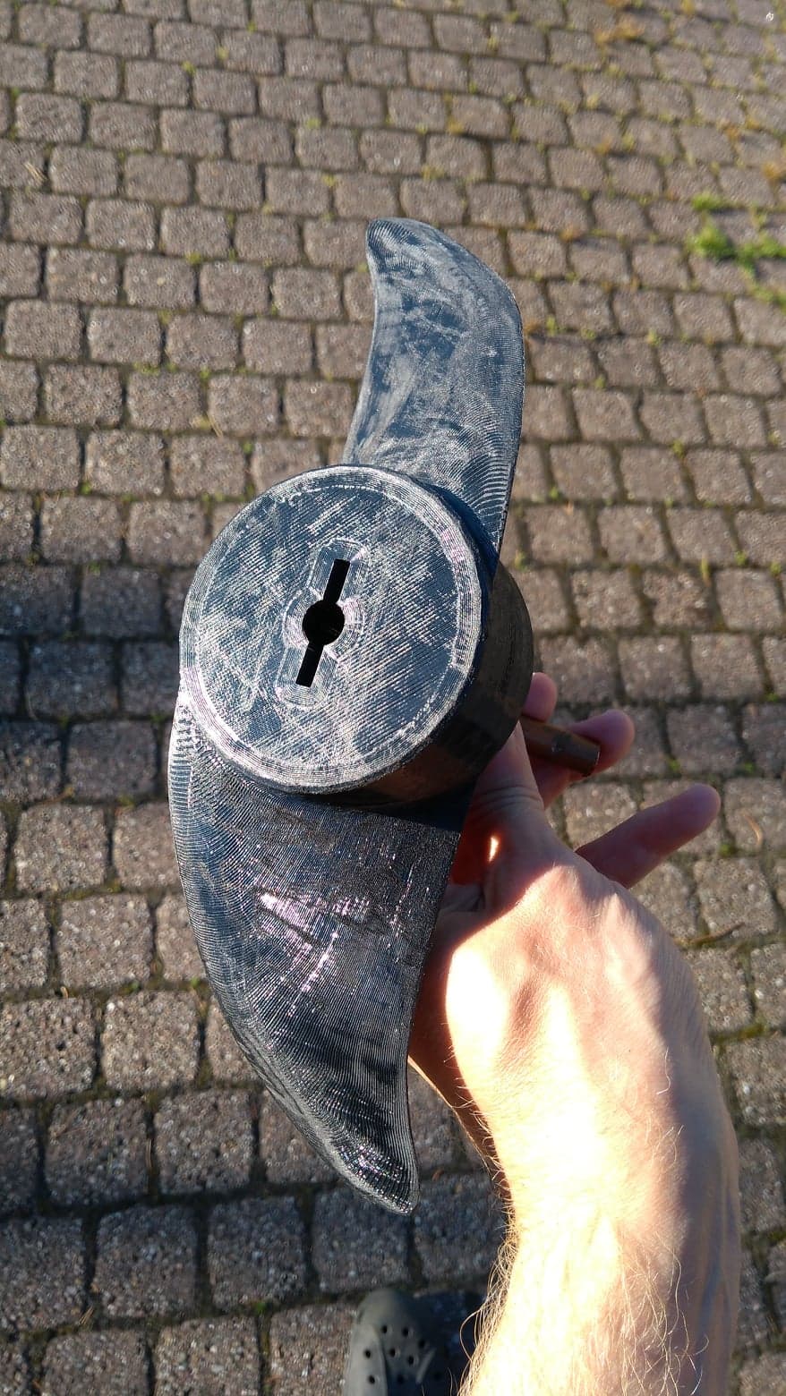 Trolling propeller with a slightly higher pitch