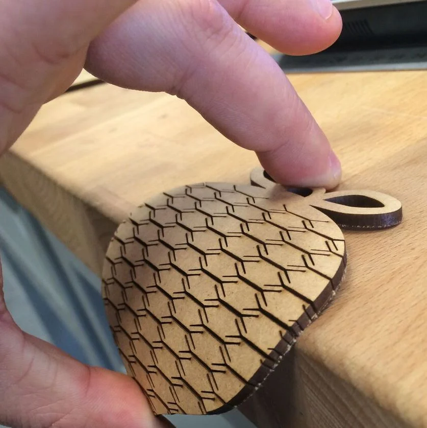 Flexible laser cut Cristmas tree ornaments