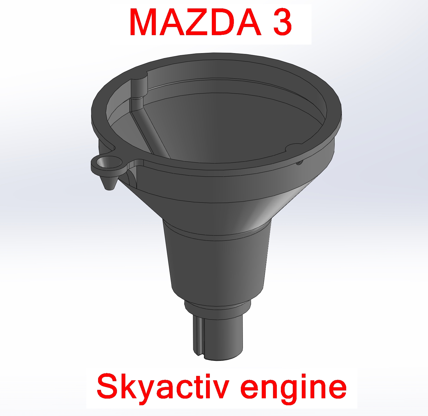 Funnel for Mazda 3 Skyactiv engine oil change