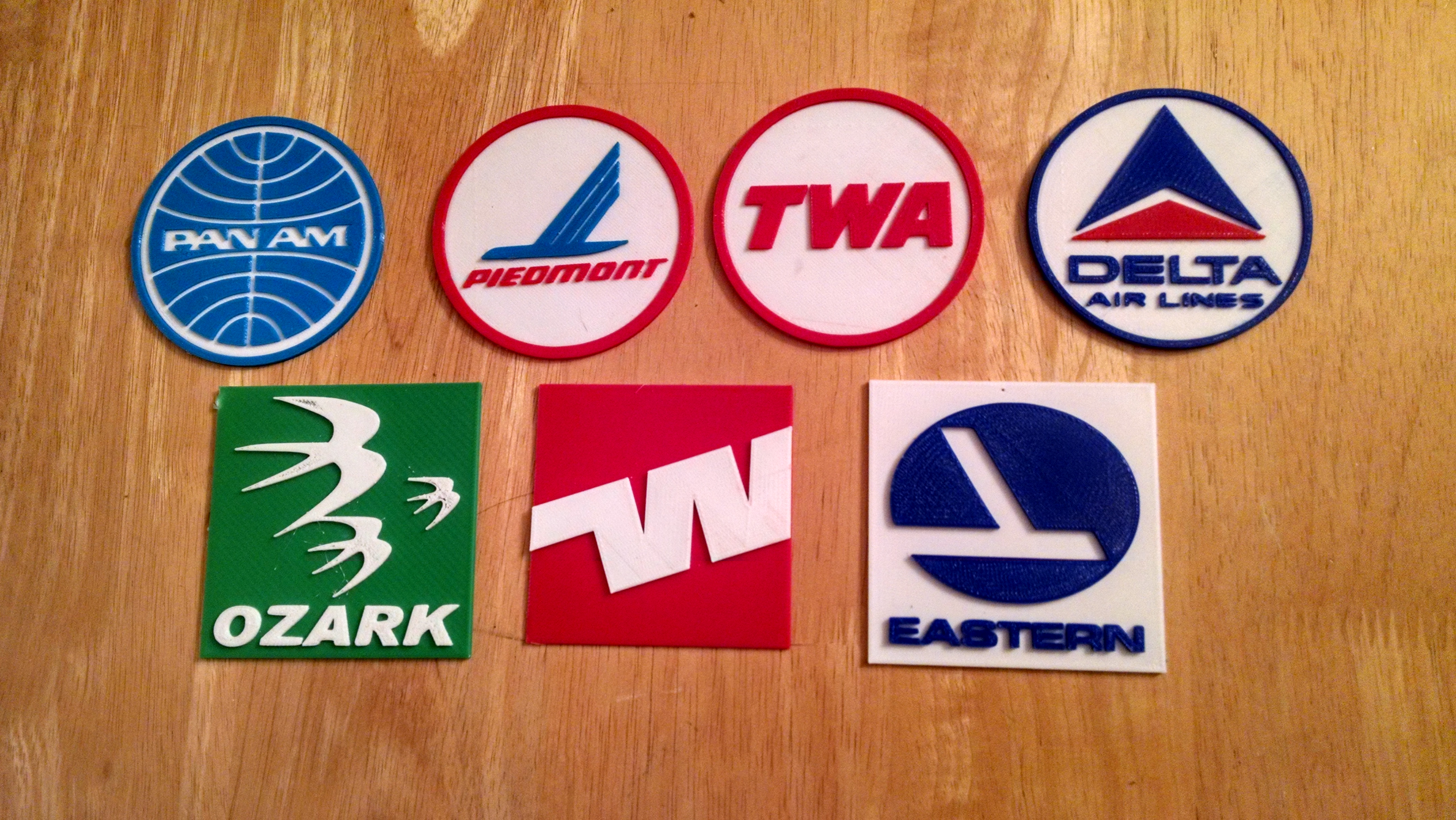 Retro Airline Logo Placards