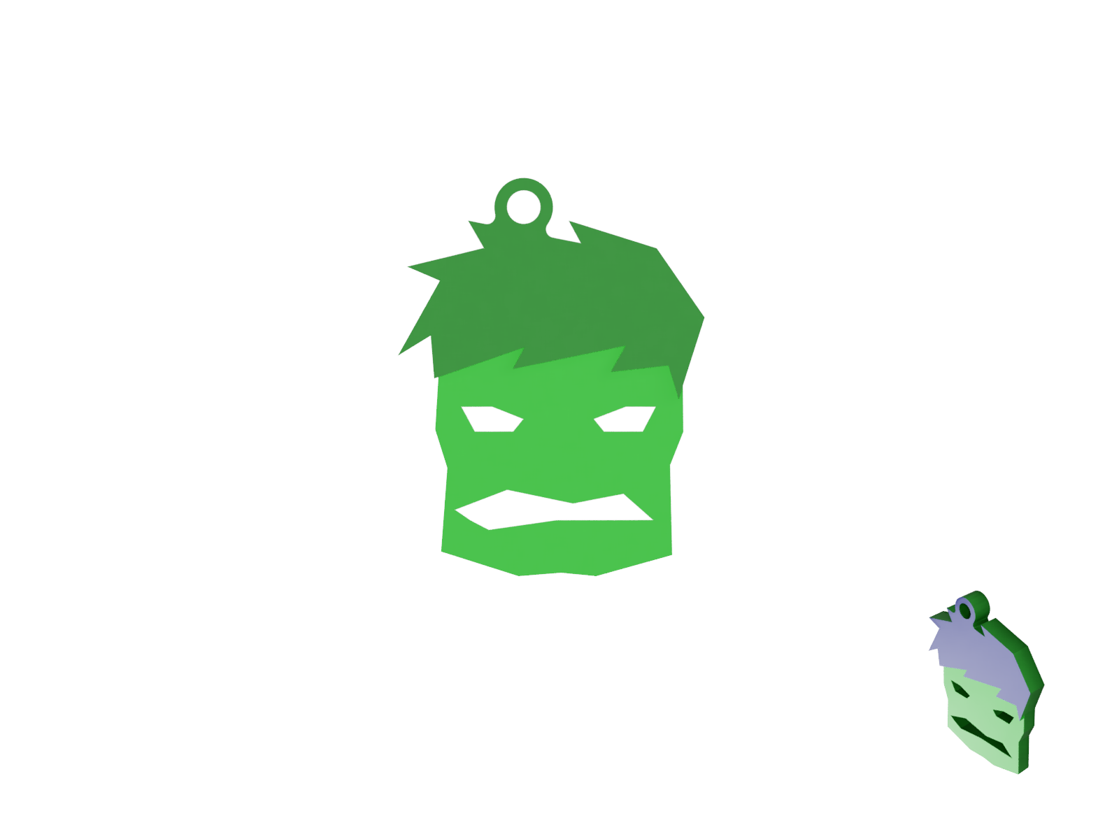 Keychain Hulk Minimal