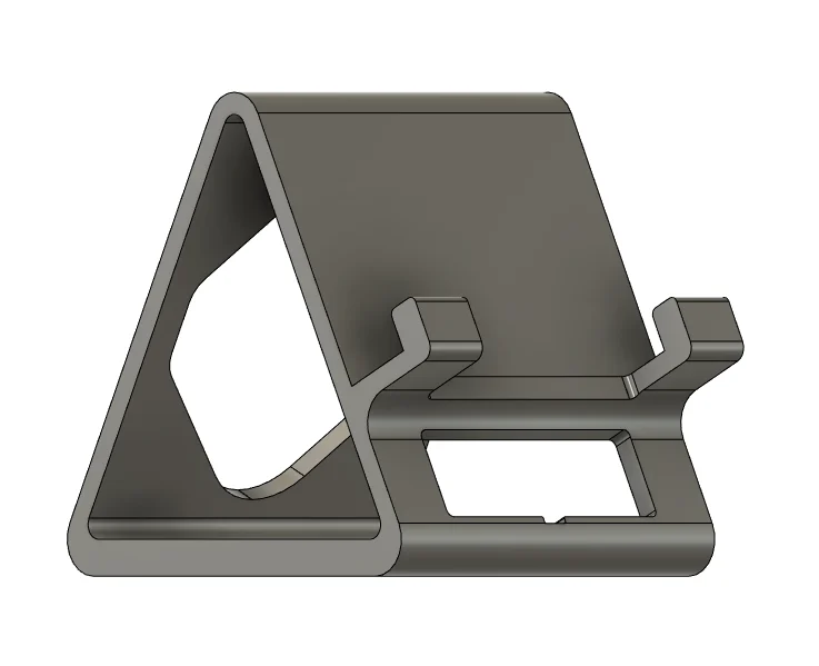 Phone stand w cable slots