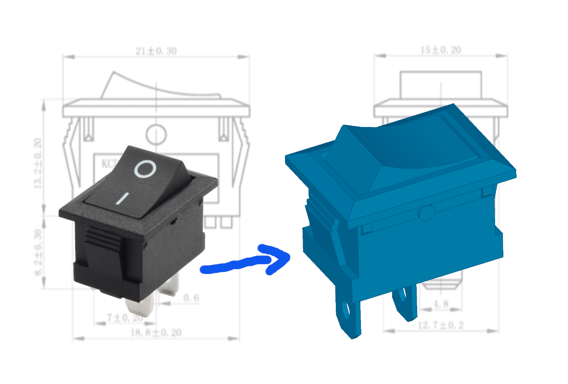 KCD1-101 (mini rocker switch) + KCD11-101