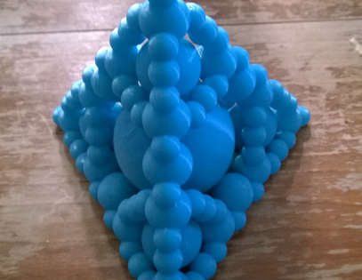 Fractal Ball Pyramid with Captive Spheres