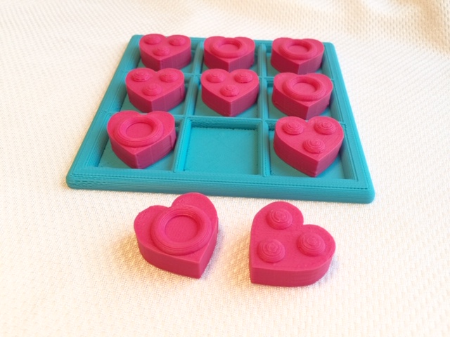 Tactile Tic Tac Toe - Hearts