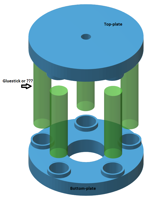 Vibration absorber with hotglue sticks, fully customizable, with extras.