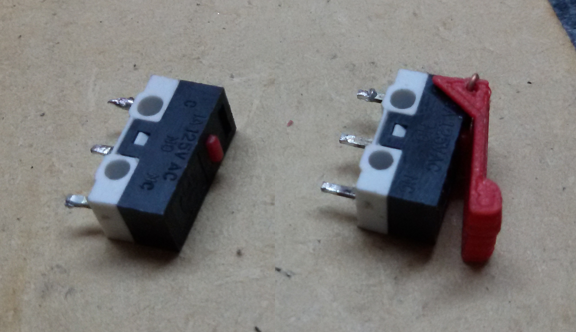 Mechanical EndStop lever for mouse click