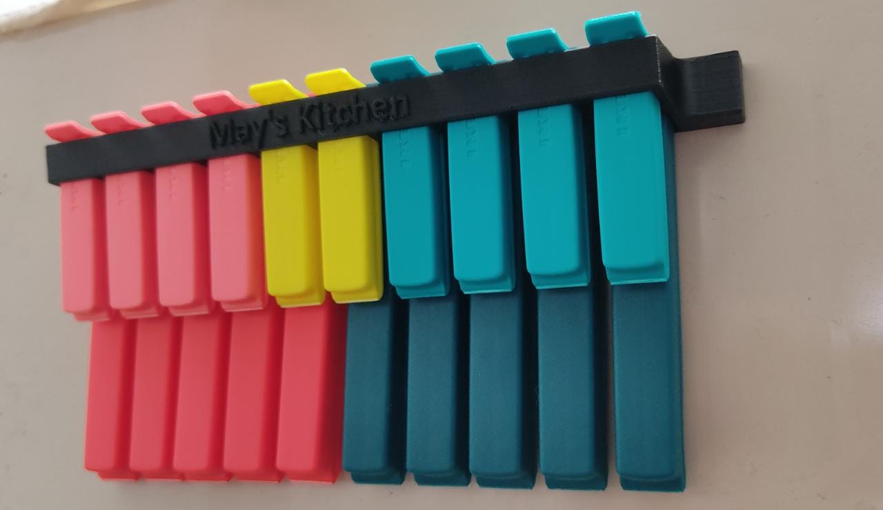 Sealing Clip Holder - Embedded Magnets (Ikea Bevara)