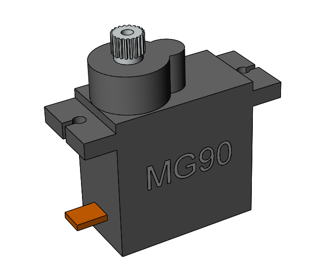 SERVO MG90 + arm (model)