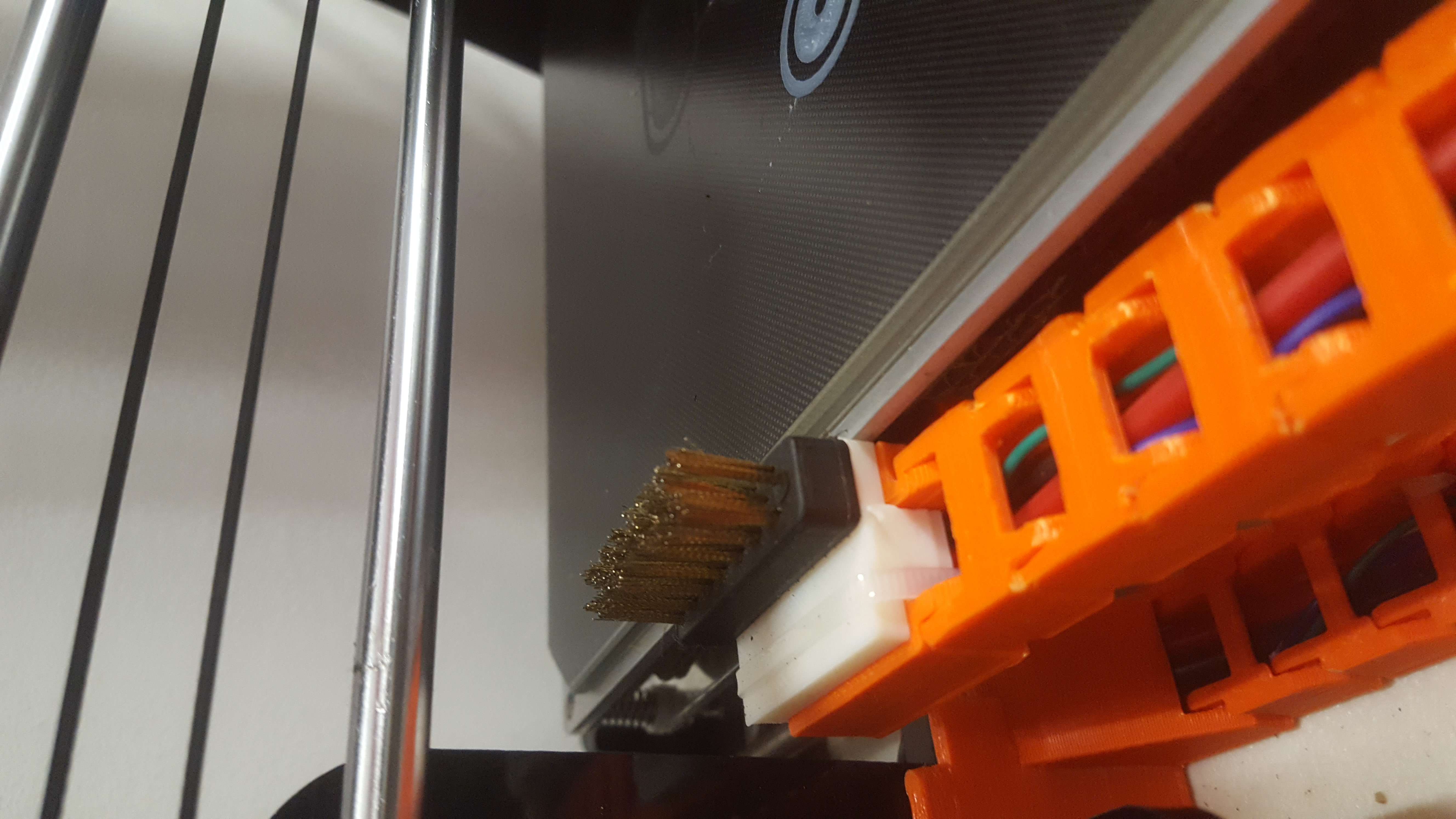 Anet A8 nozzle clean adapter for Y chain