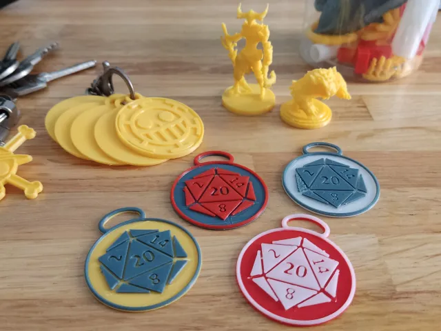 D20 Token - Keychain