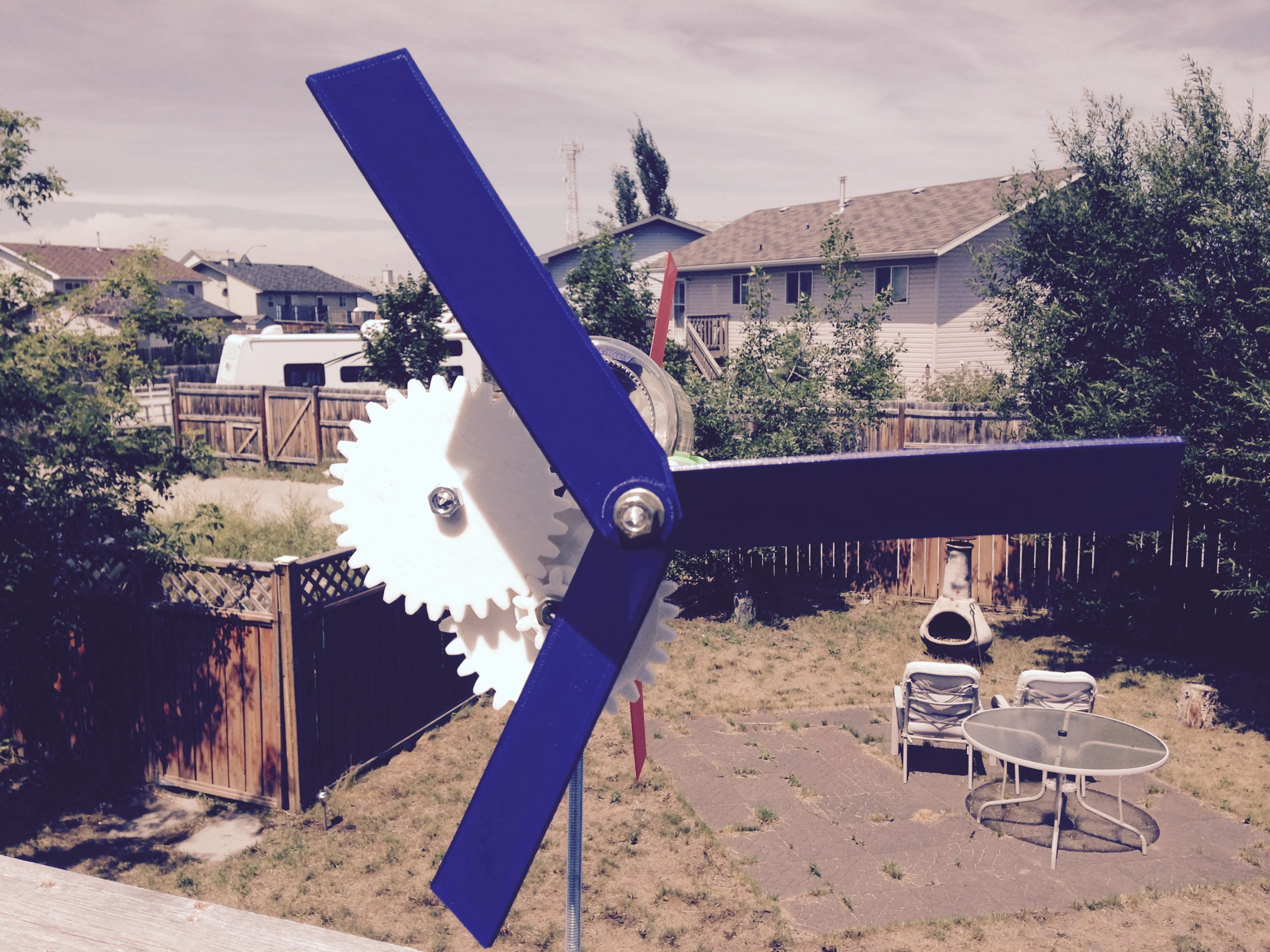 Geared Windmill rocktumbler