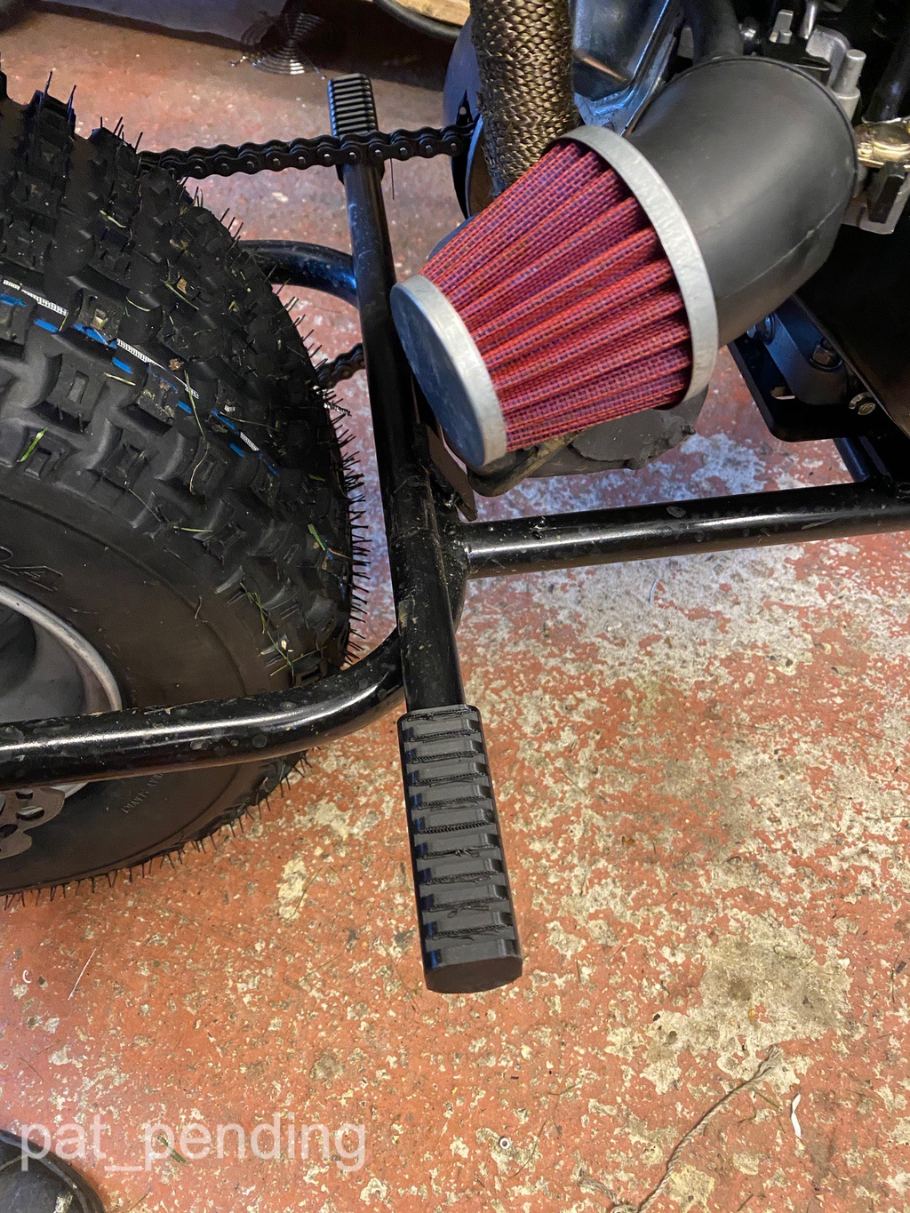Basic minibike foot pegs