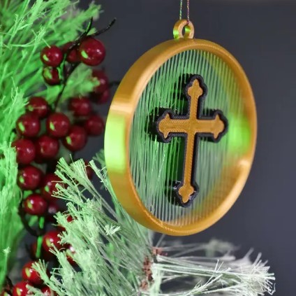 Suspended Cross Ornament