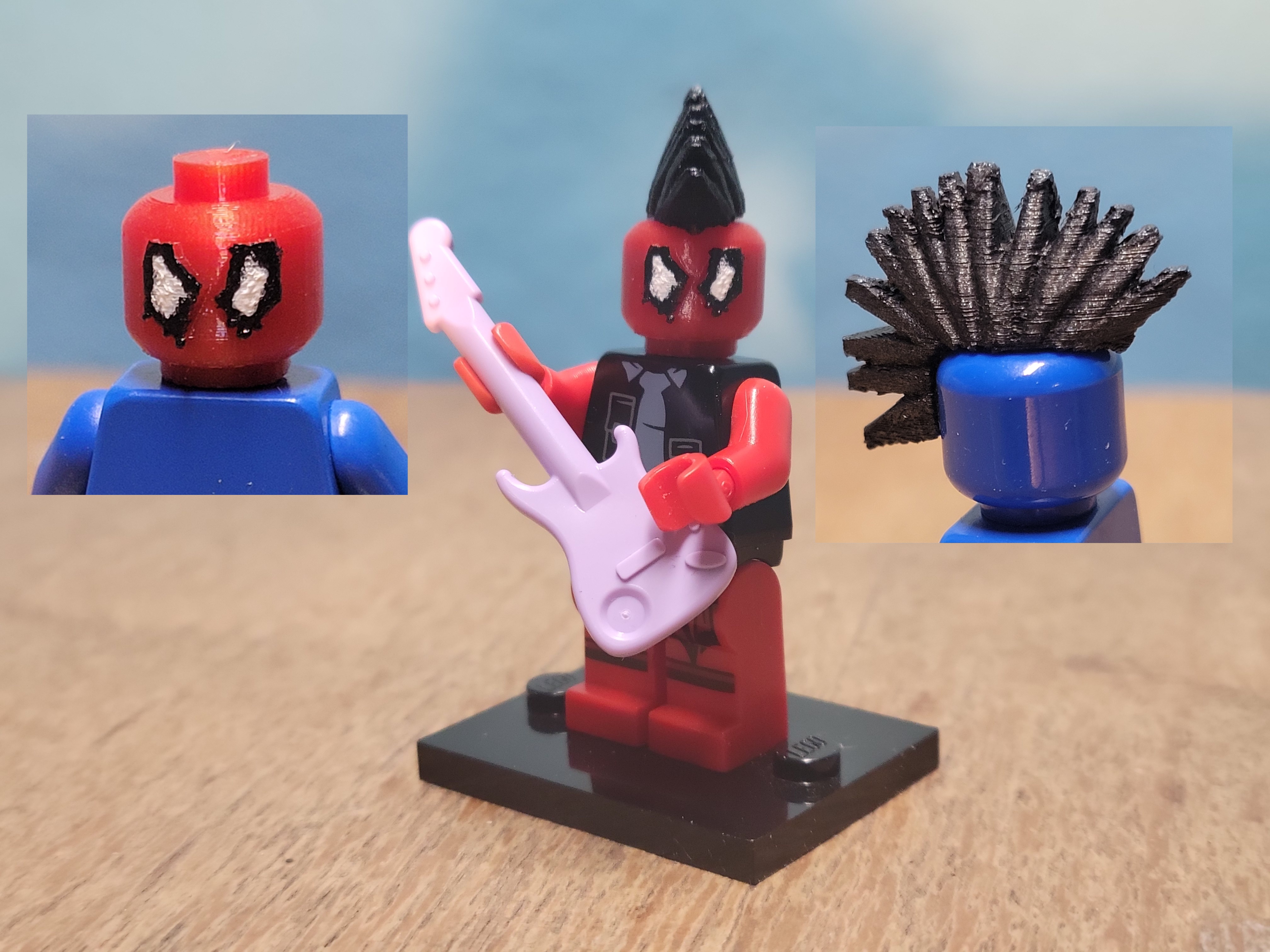 Lego Spider-Punk Head and Mohawk
