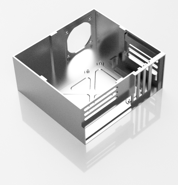 micro ATX Case with a slot for a Mikrotik CRS305-1G-4S+in