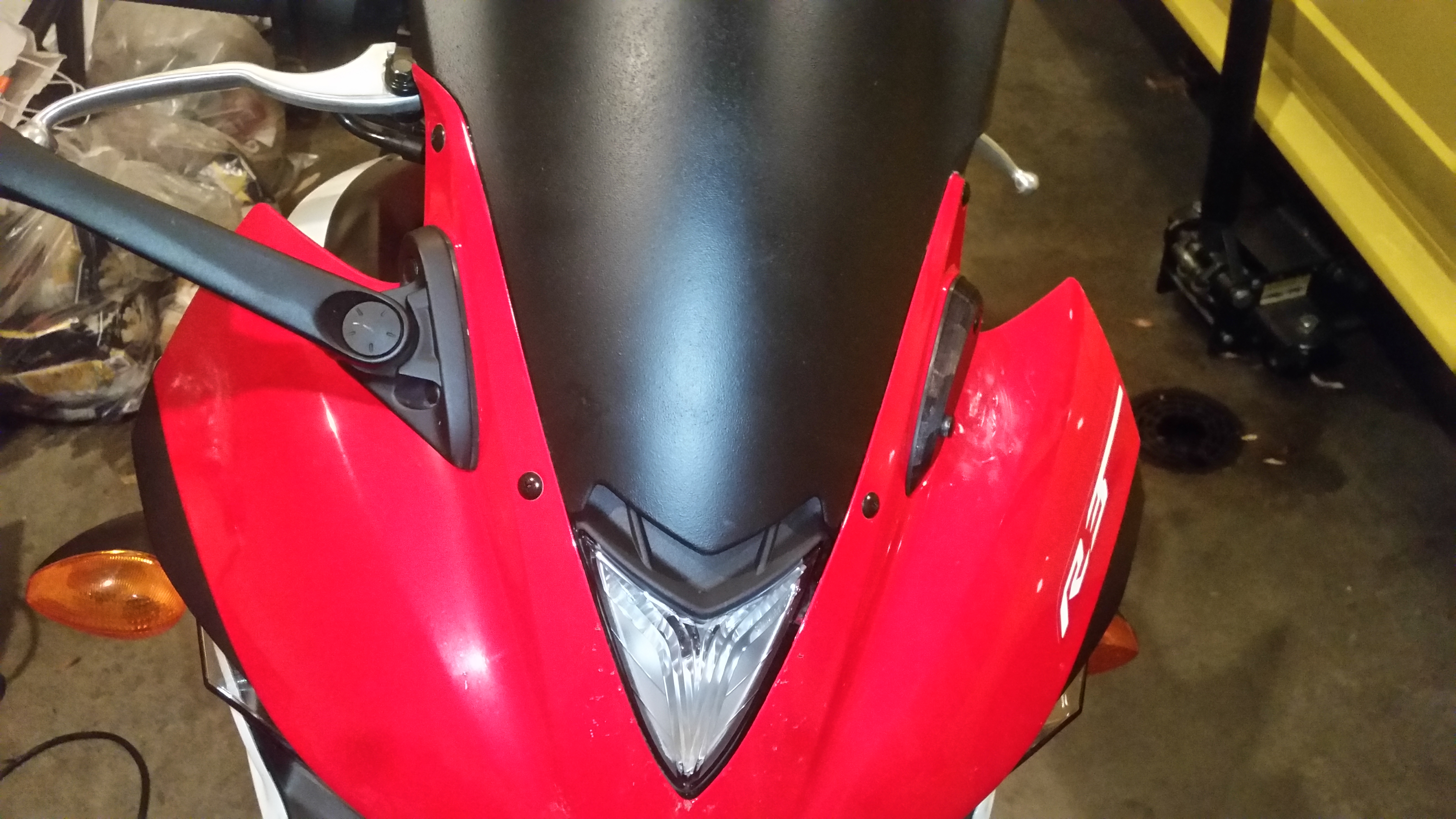 2015 Yamaha r3 mirror delete blank plate