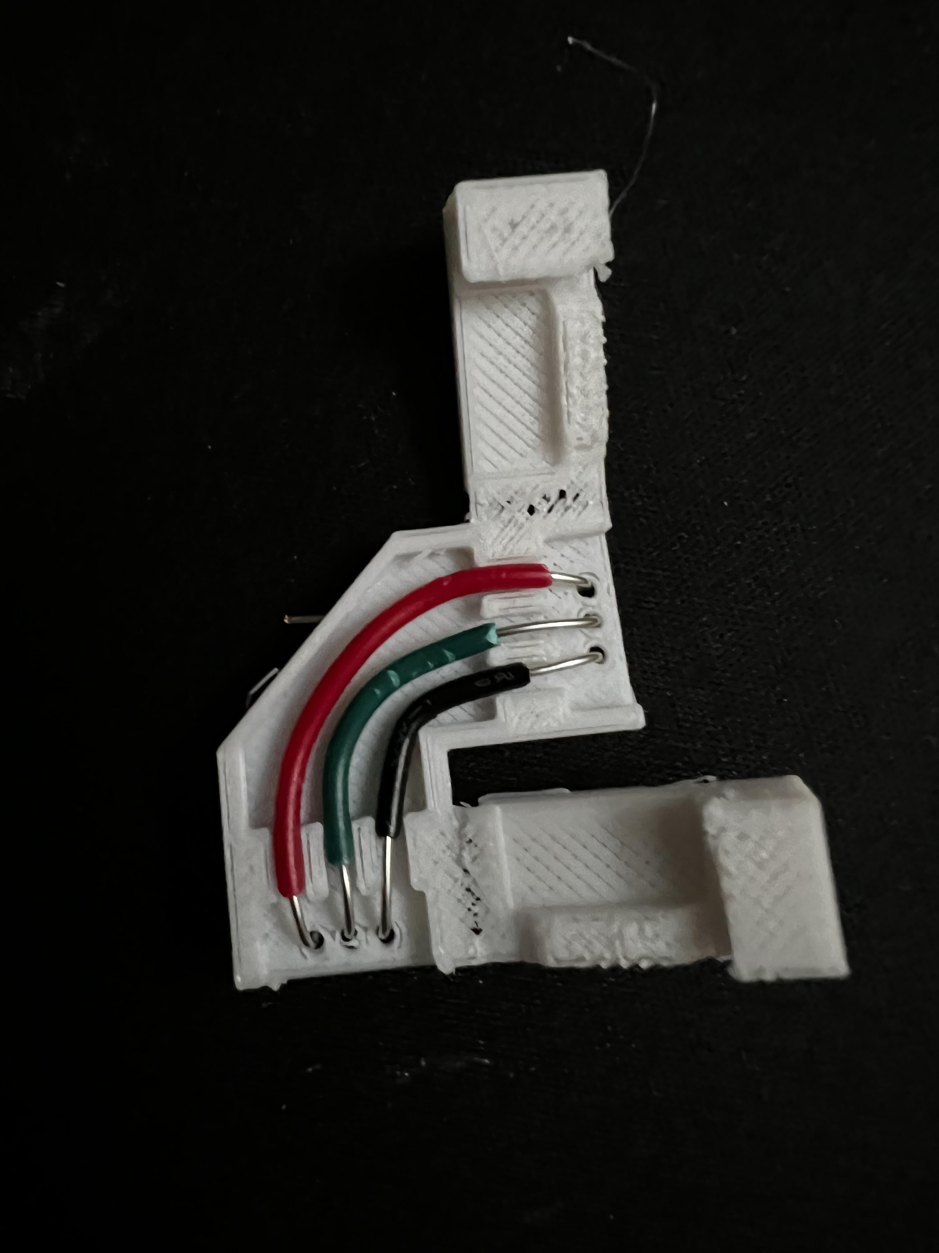 Solderless Corner Connector Clip for 3-Pin LED Strip WS2812B