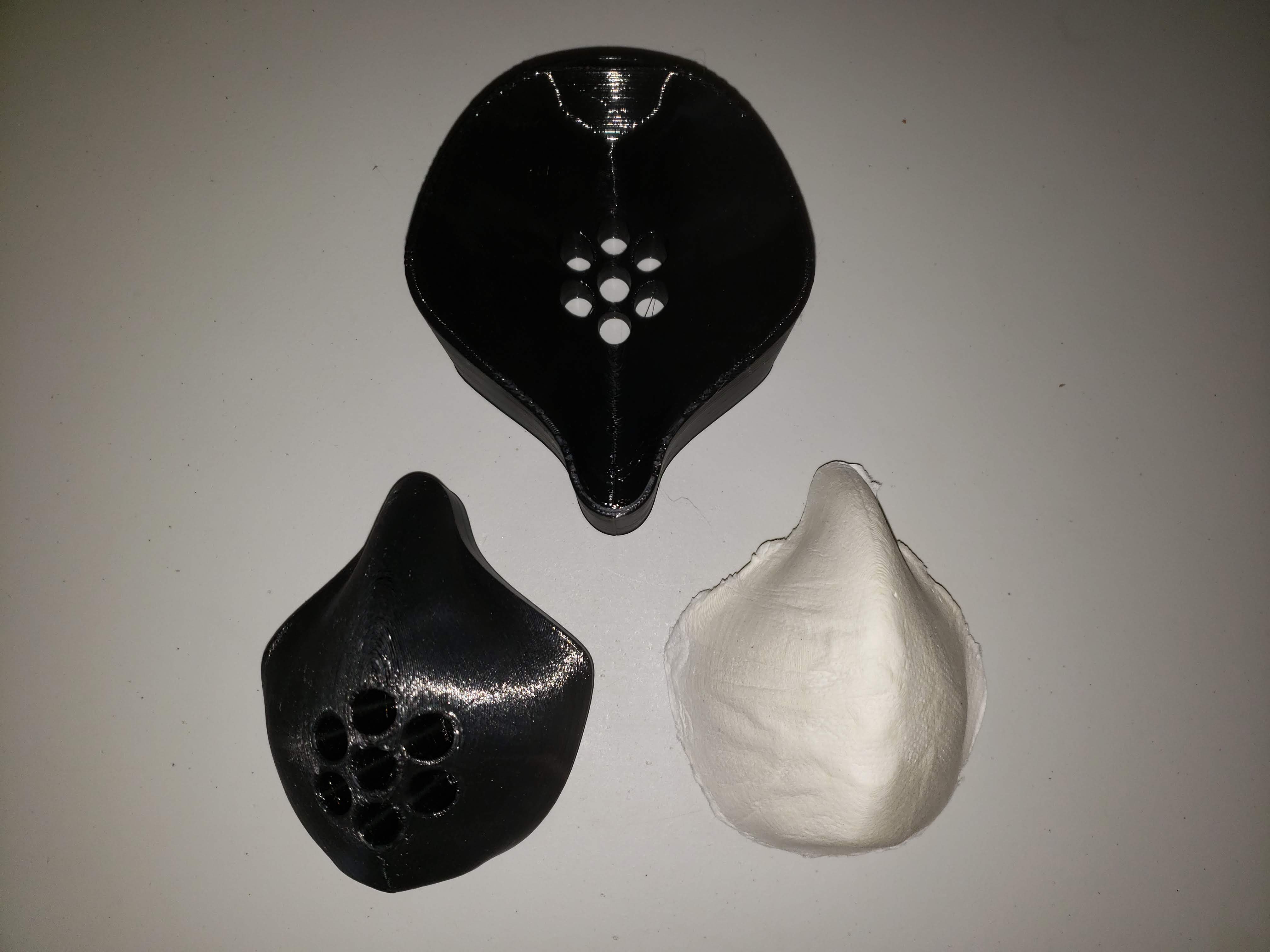 COVID-19 DIY Mask Respirator 3DP Cavity/Core Mold