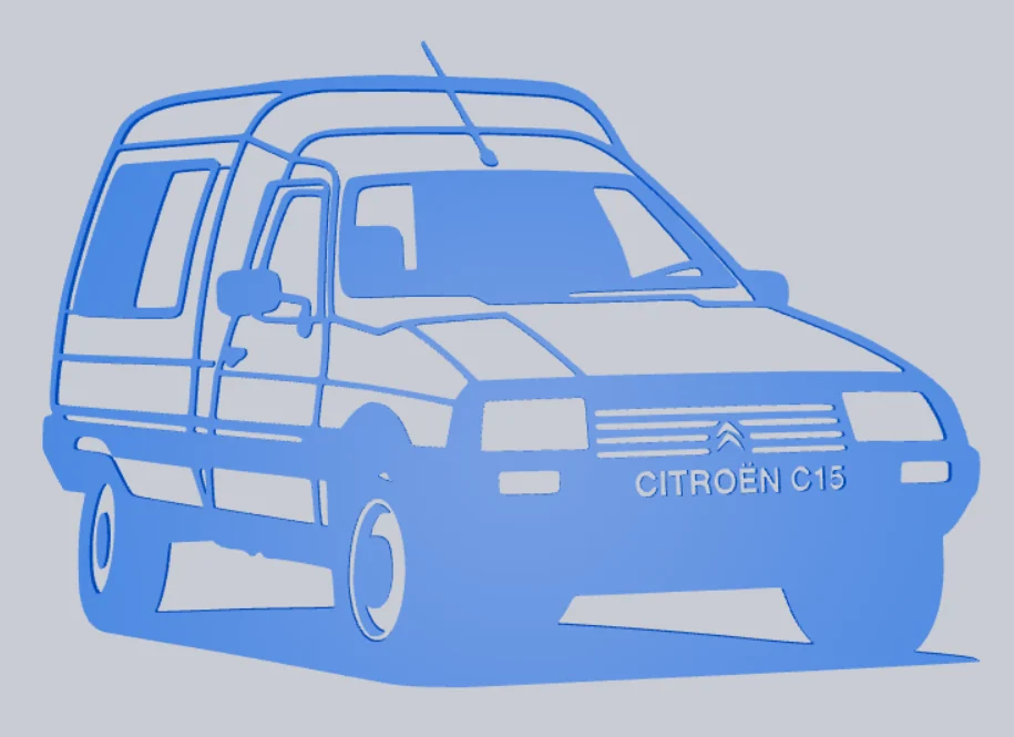 Citroen C15 stencil 2d art