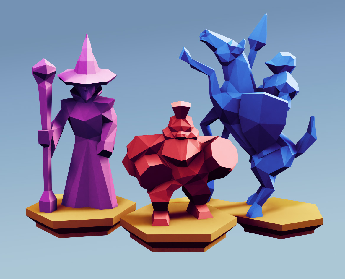 Low Poly Fantasy Tabletop - Alliance Advanced Units