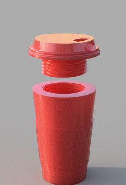 Coffee Cup Keychain Pill container