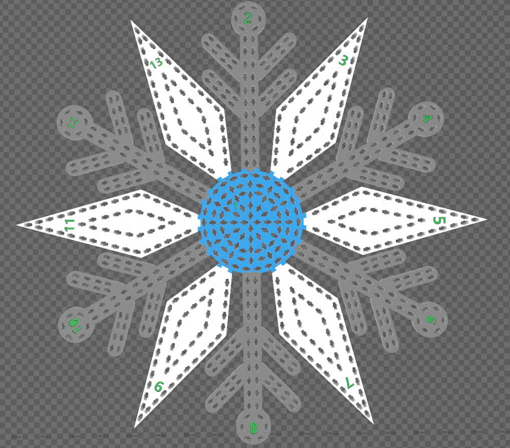 WS2811 Seed Pixel Large Snowflake