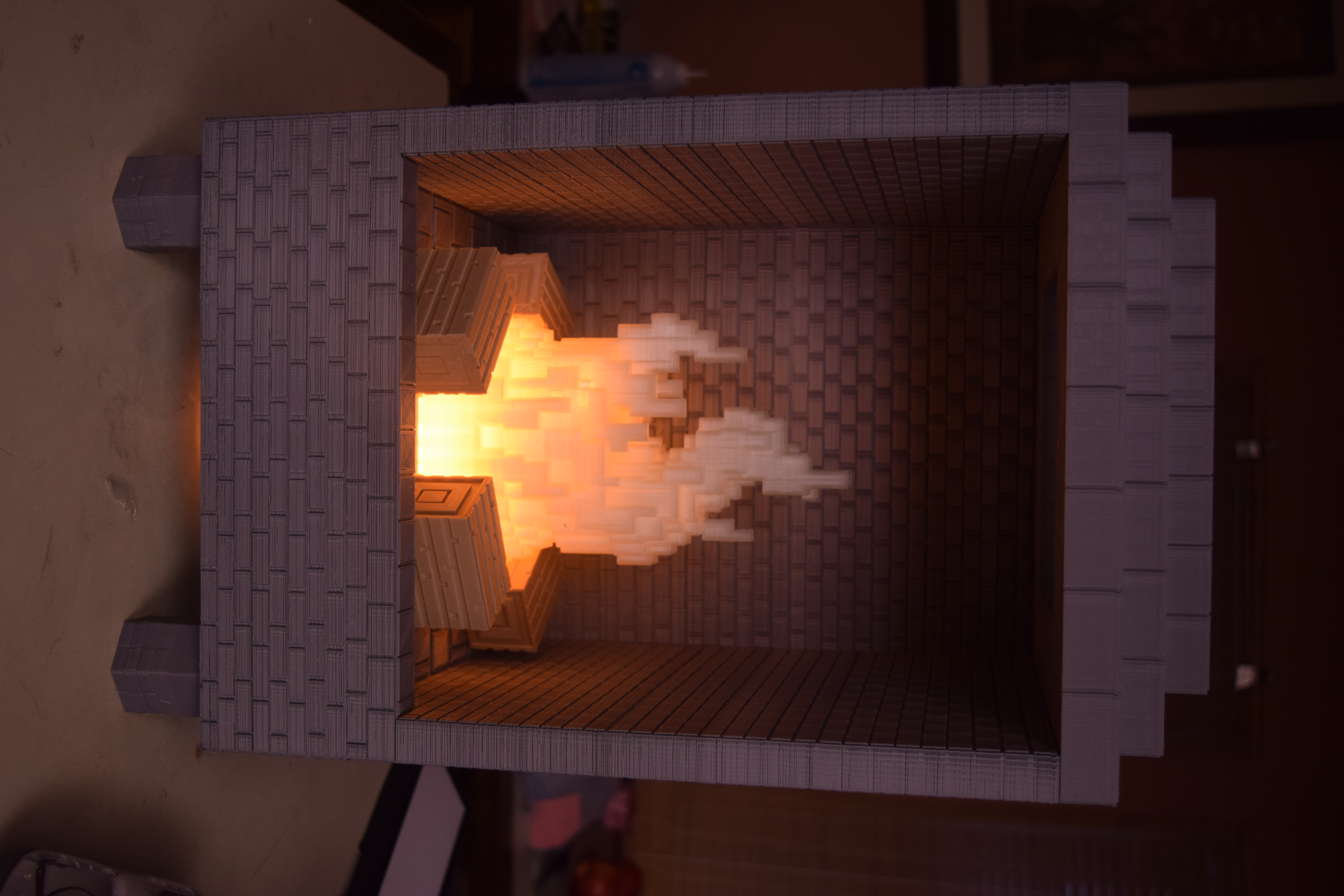 Minecraft/8-bit Led Fireplace