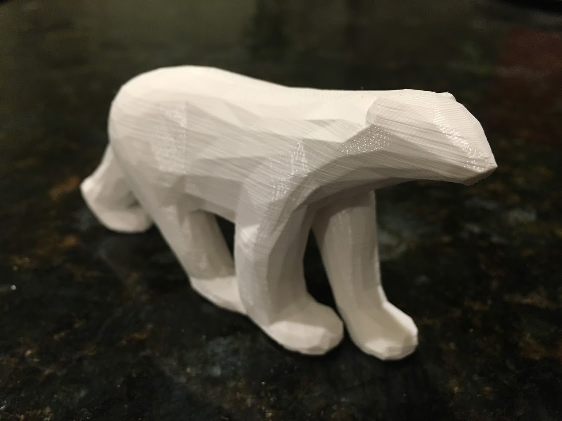 Low Poly Pompon White Bear
