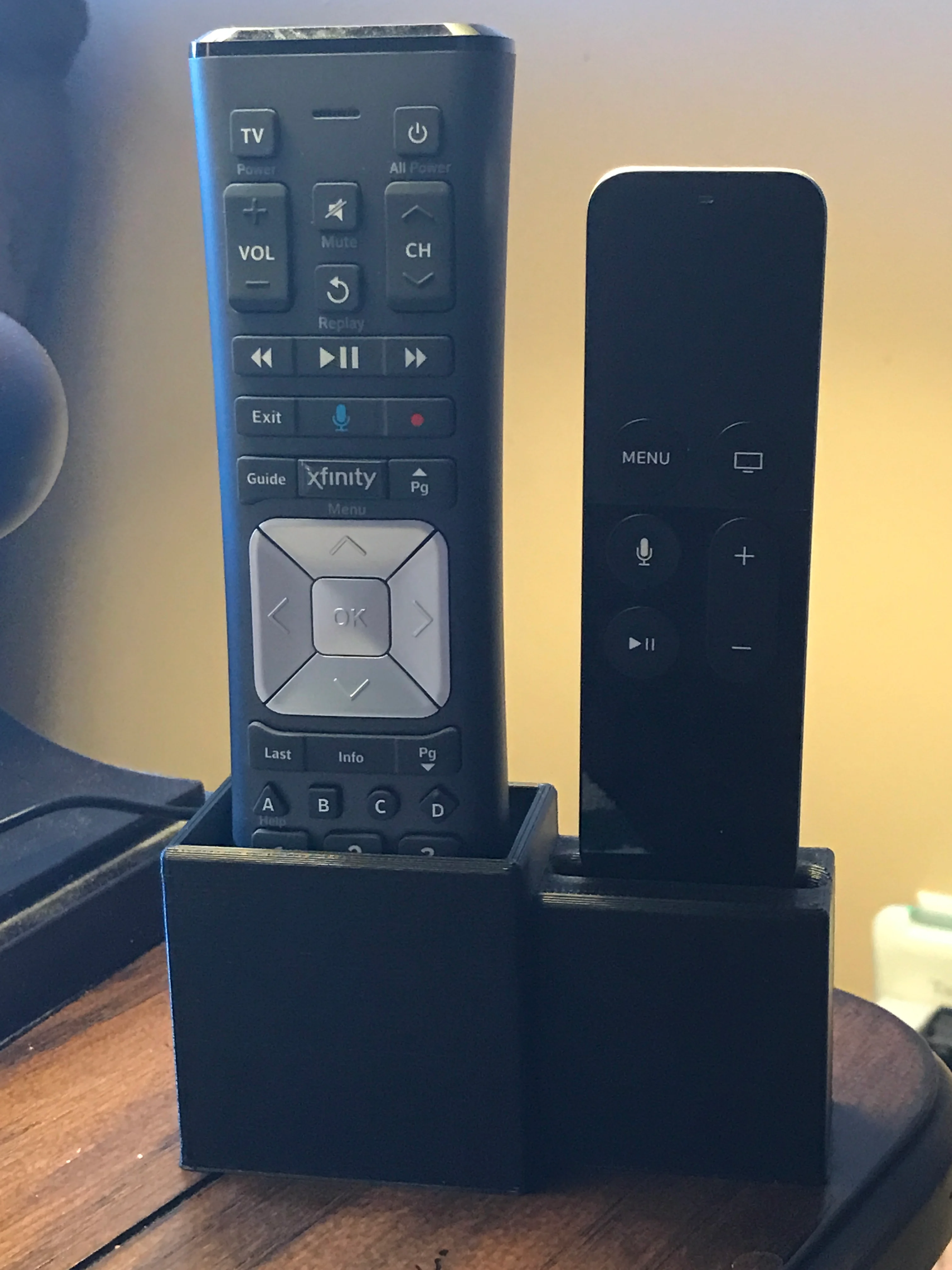 Xfinity Remote Caddy with Apple TV Remote Dock