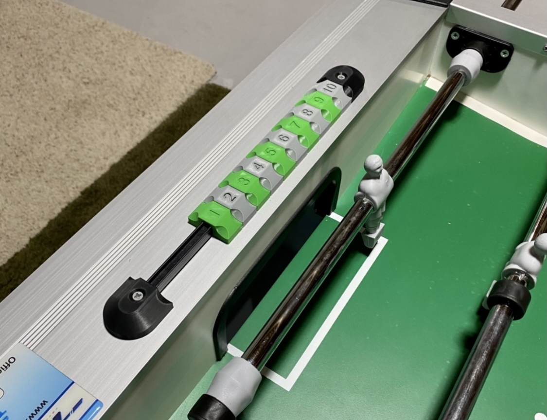 Score makers for table for Foosball