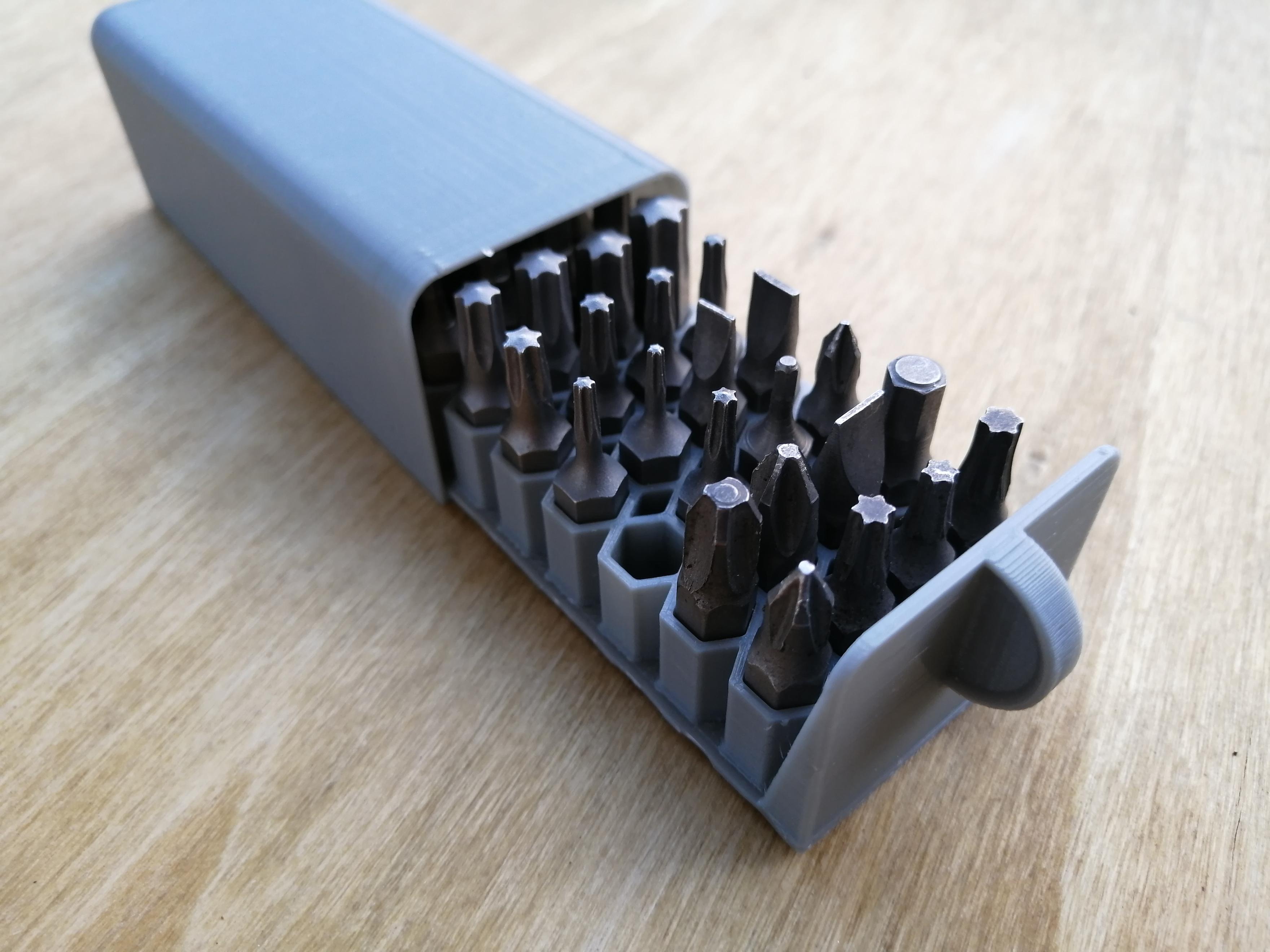 Hex Bit Storage Box for 1/4" Hex Bits