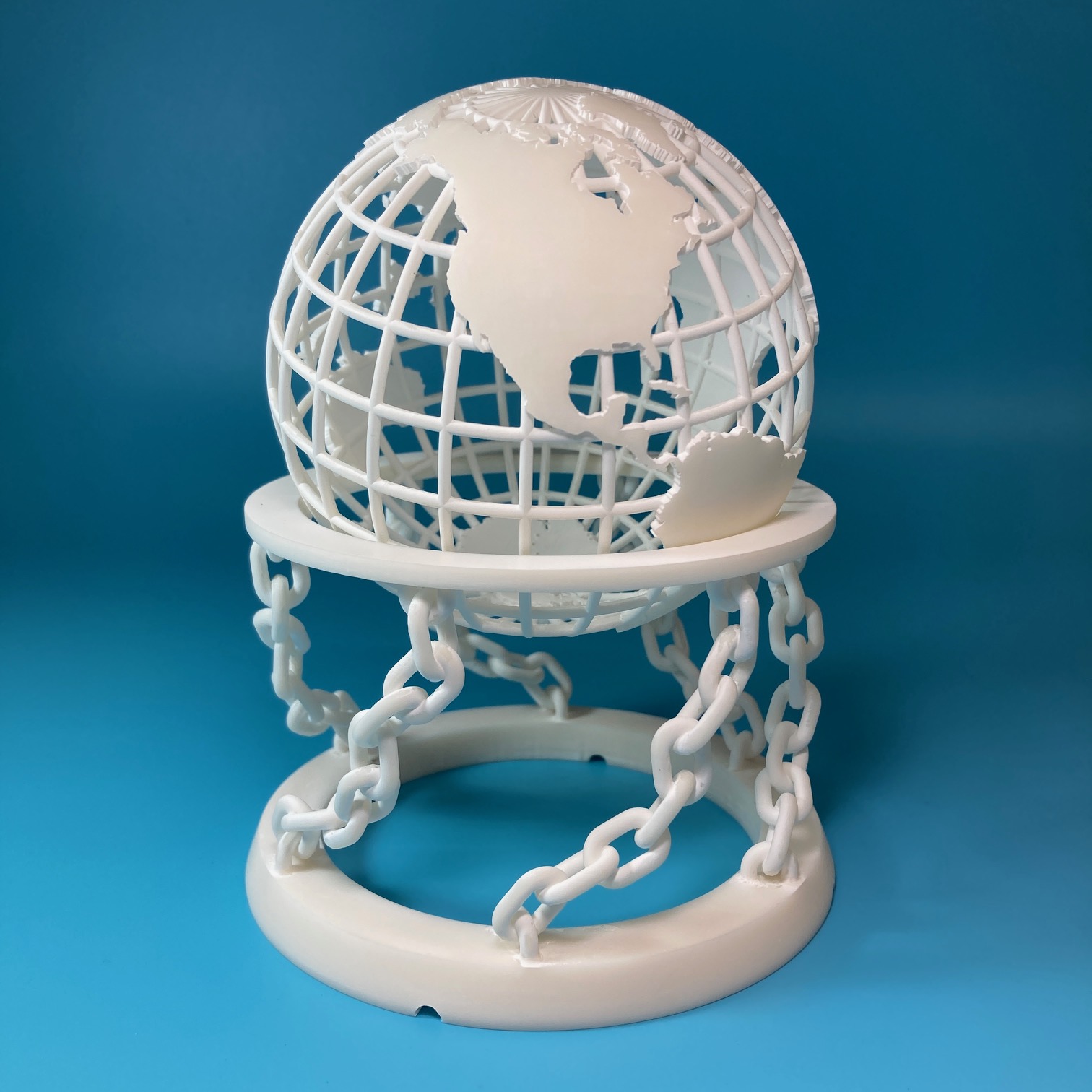 Floating globe ornament
