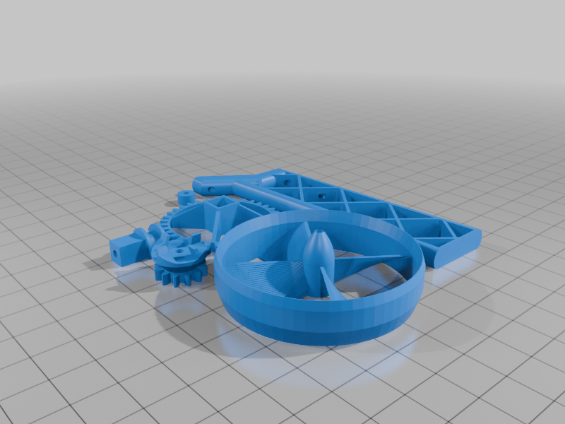 Pull string ducted heli