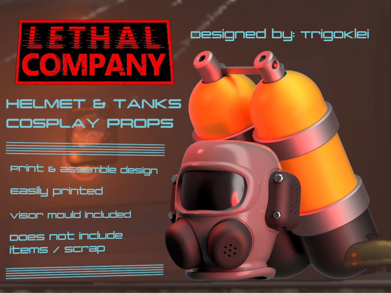 Lethal Company: Wearable Helmet & Tanks