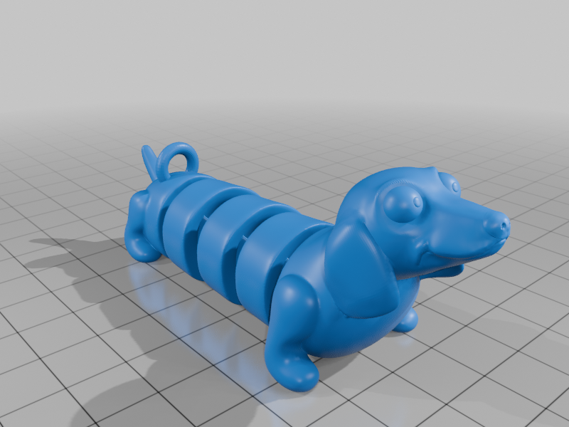 Articulated Dachshund Keychain