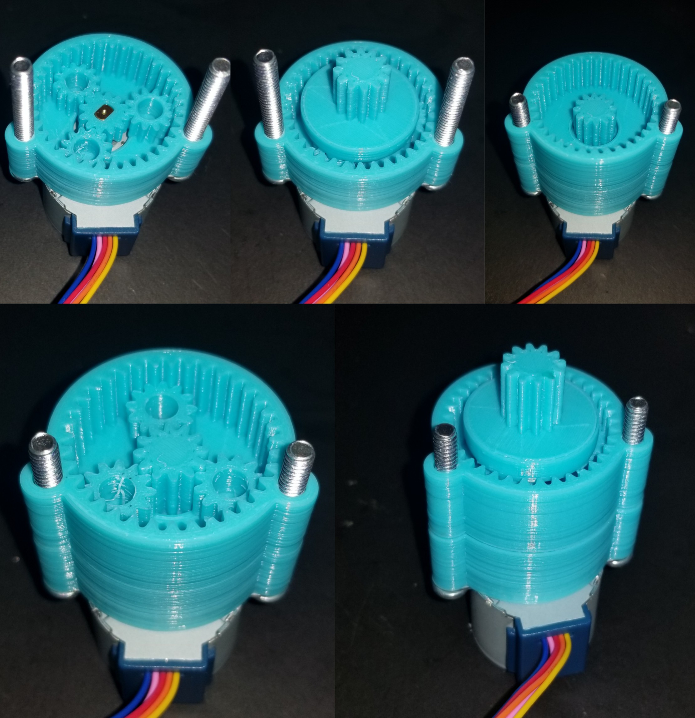 Stackable 4:1 Planetary Gearbox for the 28BYJ-48 Stepper Motor