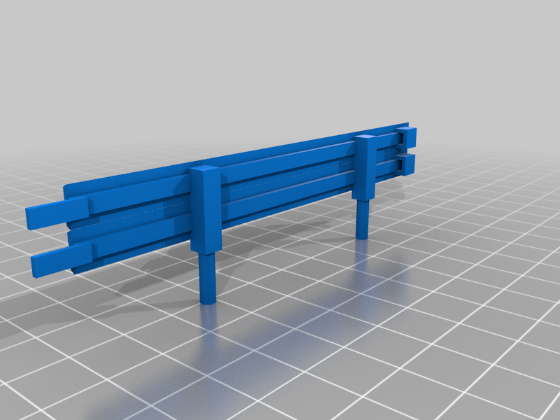 Slotcar track guard rails 1/43