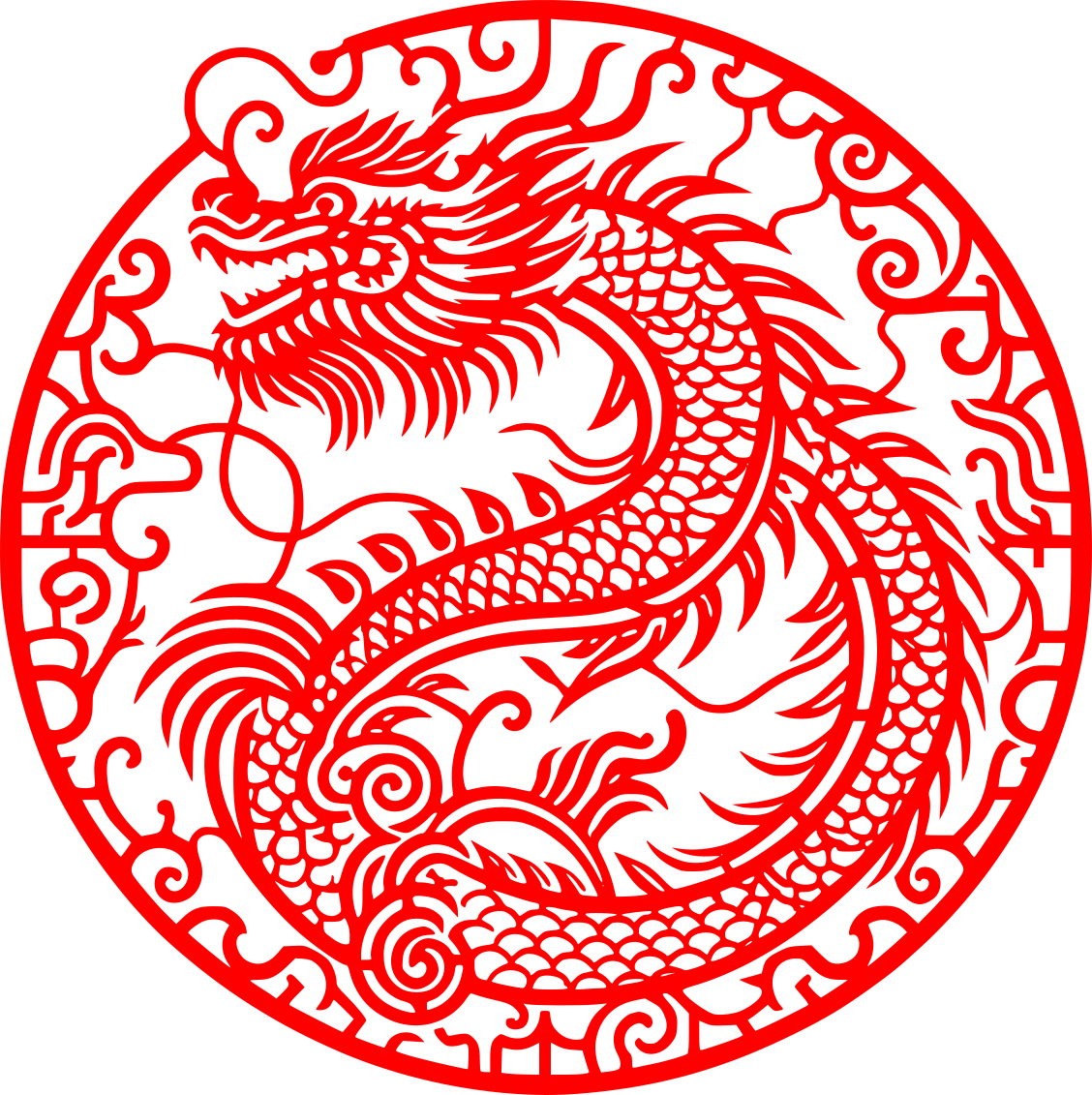 chinese dragon lasercut