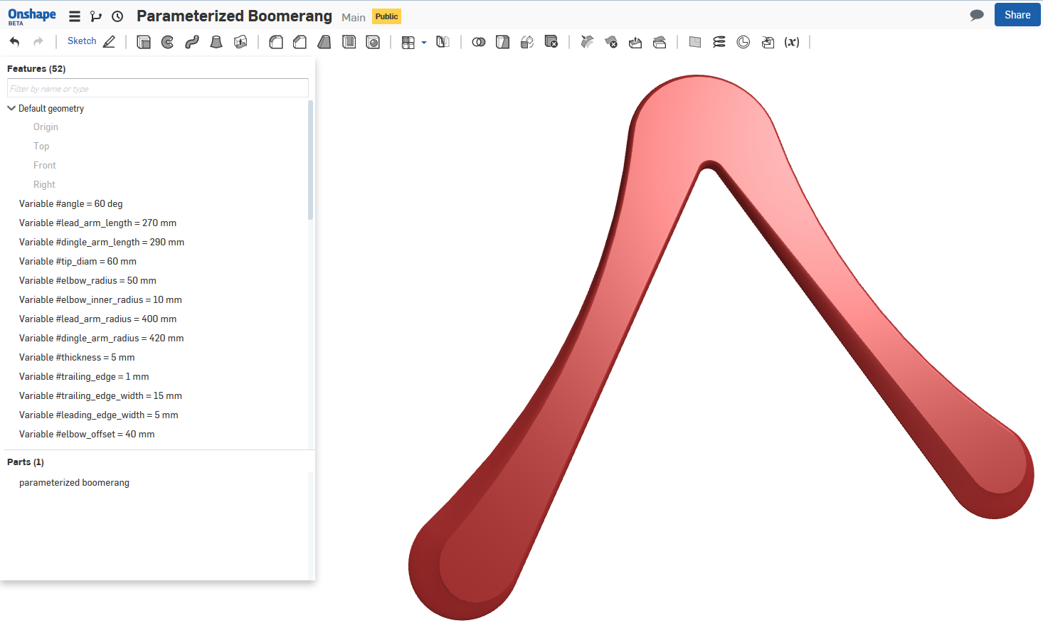 Parametric Boomerang