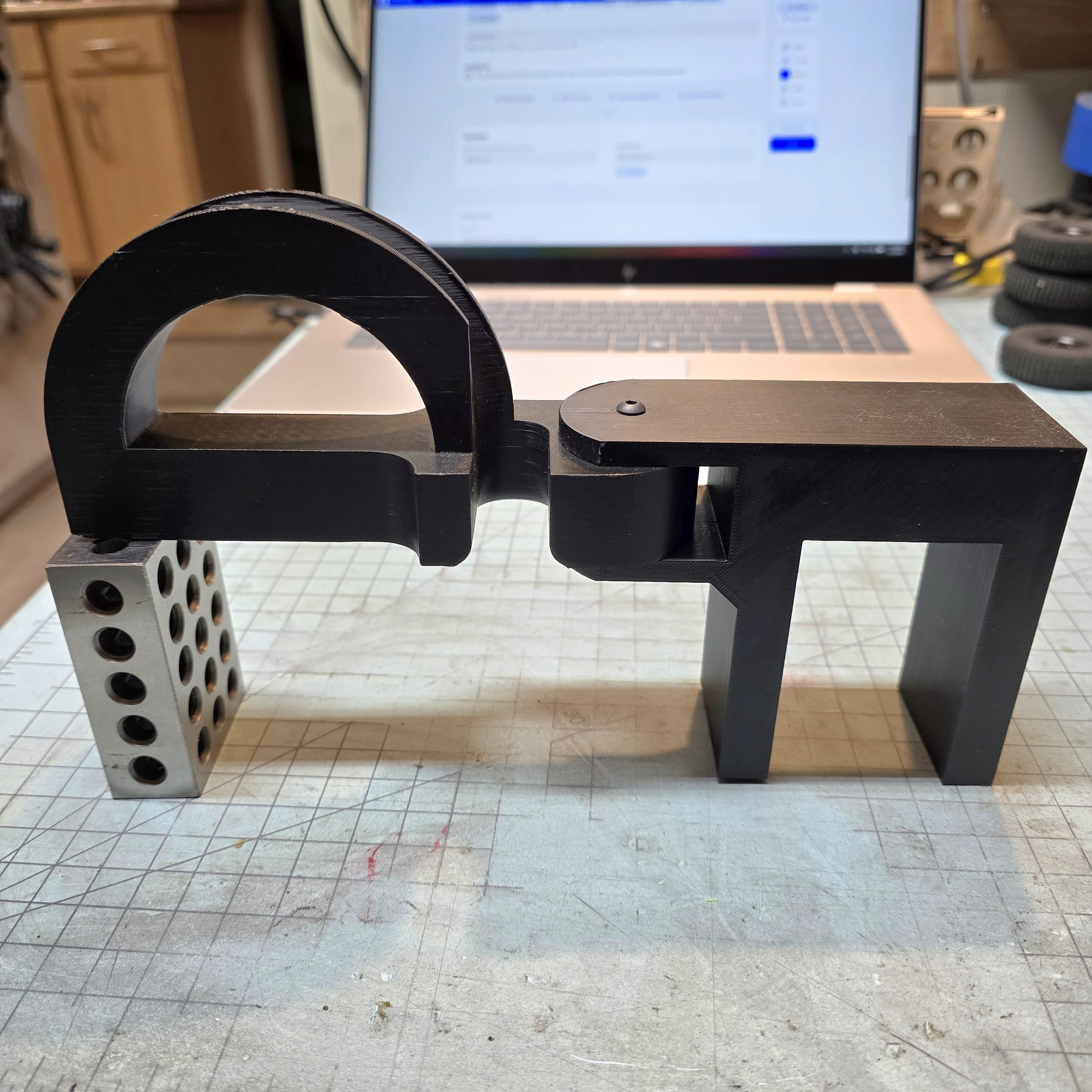 C Pap Hose Hanger made to slip over headboard