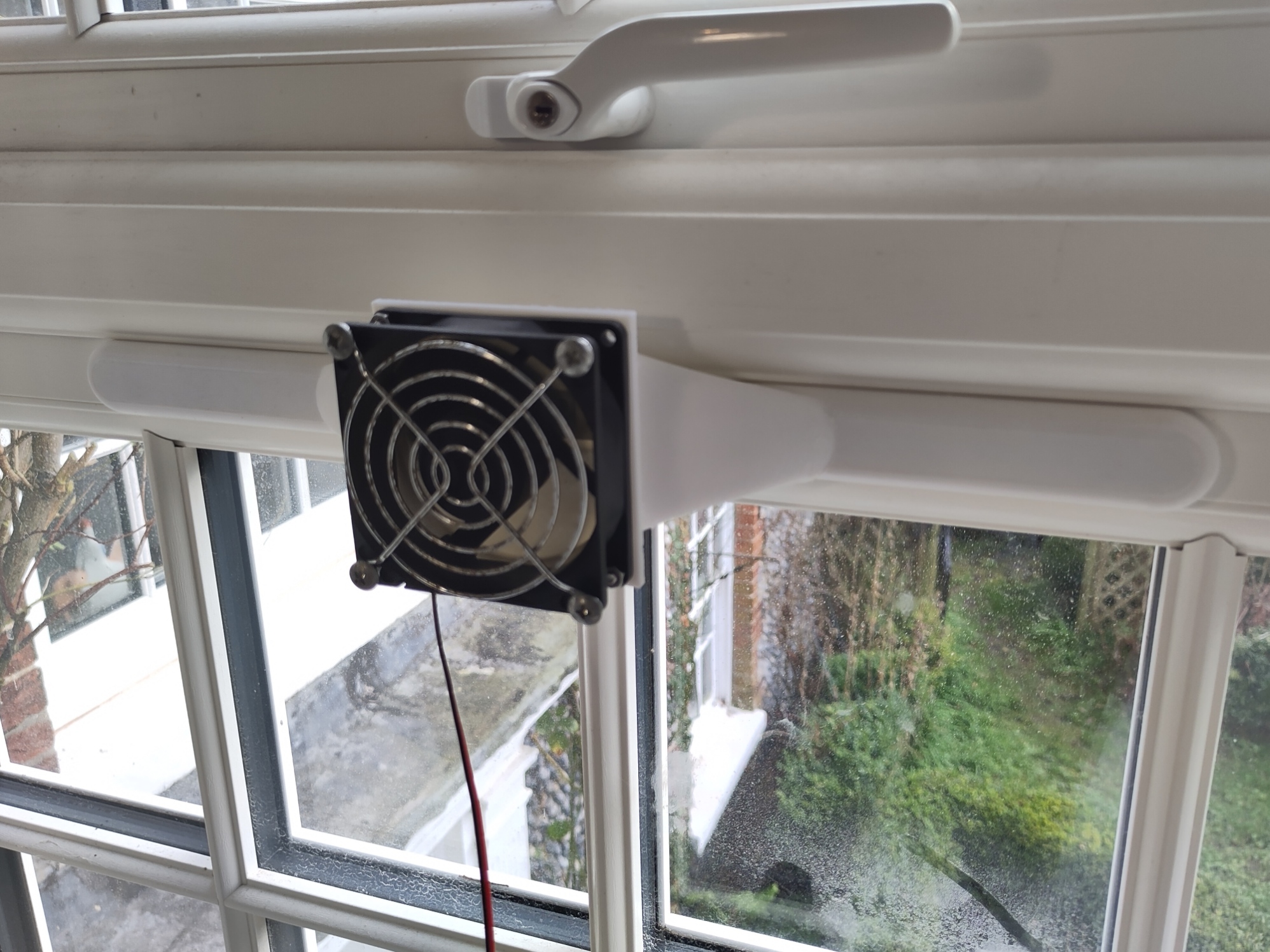 Trickle vent fan adapter