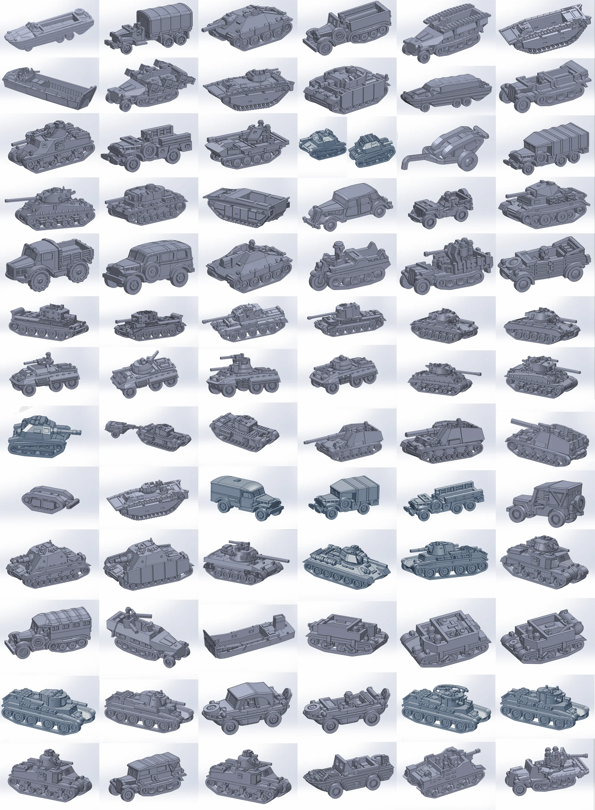 1-200 Tanks and vehicles Pack 3