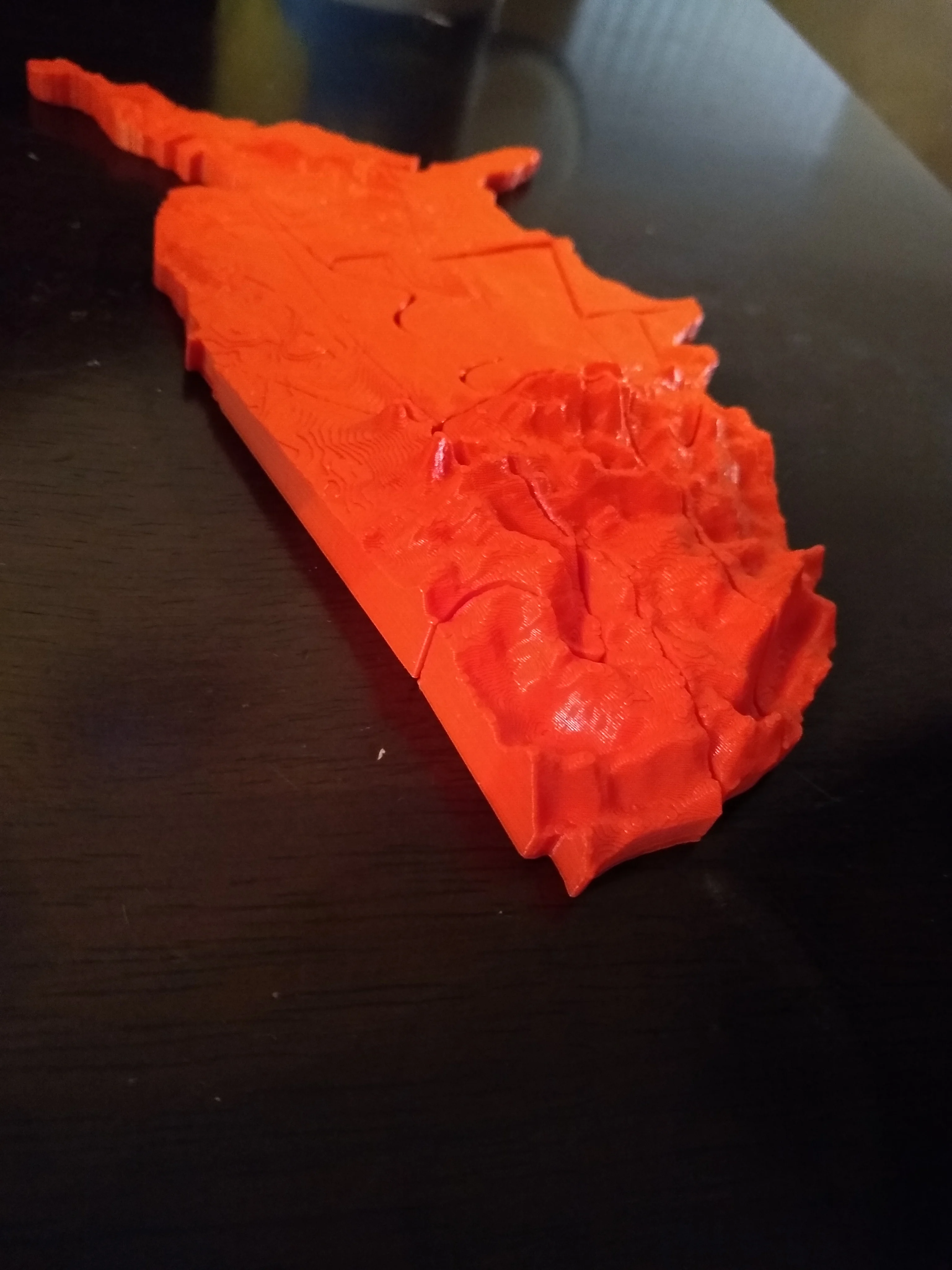 Topographic Puzzle Map of the USA