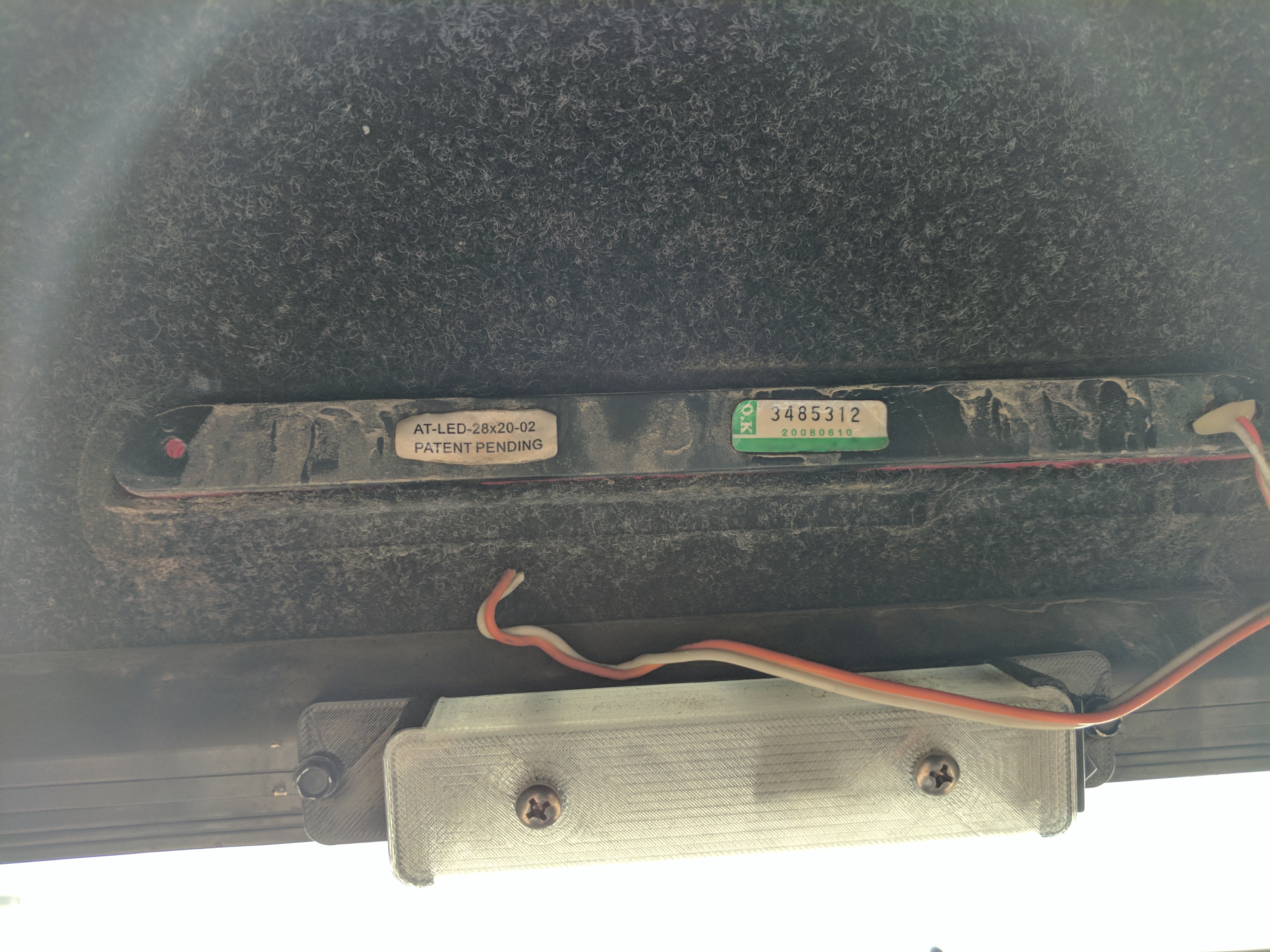 Camper shell bed light