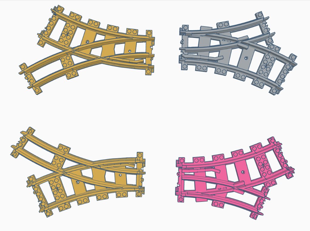 Lego compatiable narrow guage wye track